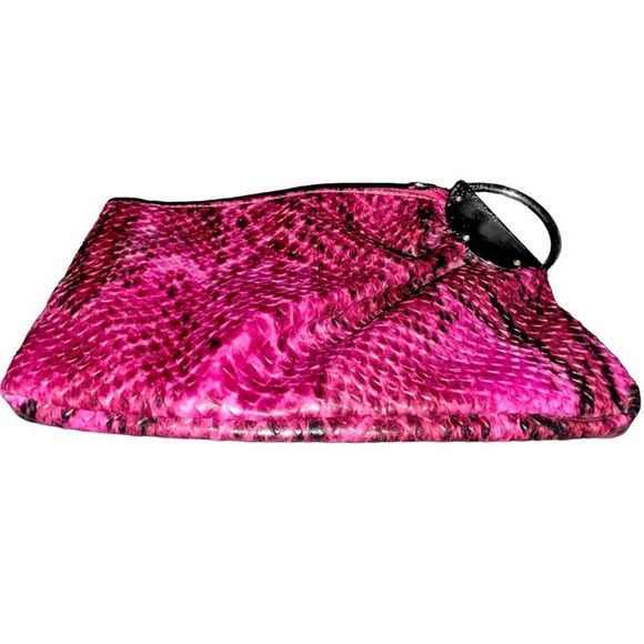 LULU Vegan Python Contemporary Clutch - Picture 3 of 11